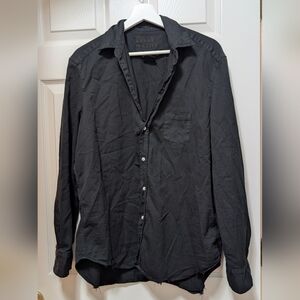 Frank & Eileen Eileen black button down shirt Size Large L Cotton